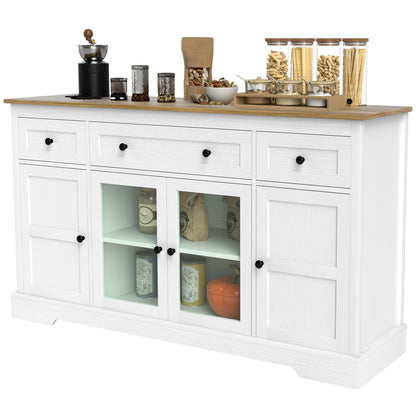 Sideboard buffet cabinet with glass doors
