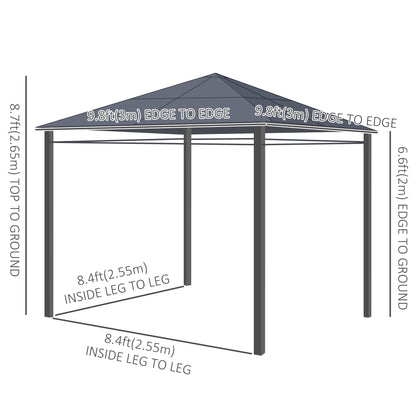 Hardtop Gazebo Polycarbonate Roof Aluminum Frame