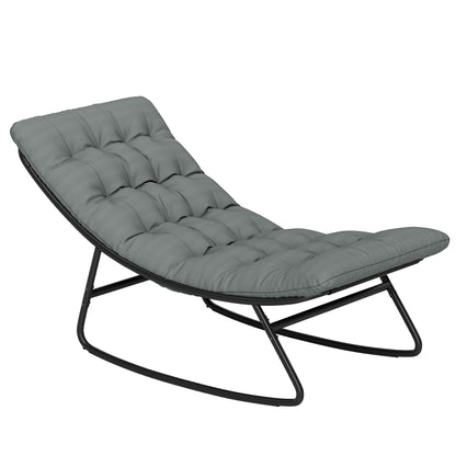 Outdoor Rocking Chair Breathable Mesh Steel Frame