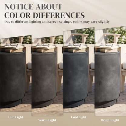 Round terrazzo finish side table
