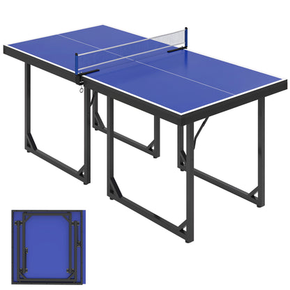 Compact Folding Ping-Pong Table Multi-Use 6x3ft