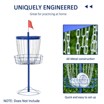 Portable Disc Golf Basket 24-Chain with Carry Bag