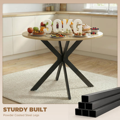 Contemporary 100 cm Round Wood Dining Table