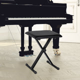 Adjustable Folding Piano Bench Padded Seat