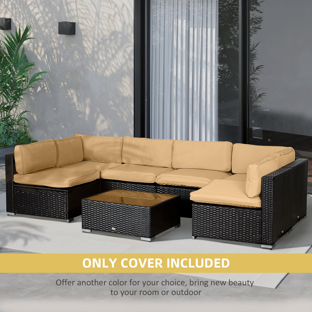 Patio cushion covers set 14 pieces polyester