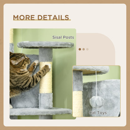 Multi-Level Cat Tree 79 Inch with Scratching Posts