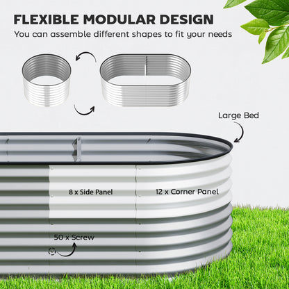 Jardinera elevada galvanizada 152 x 76 x 61 cm