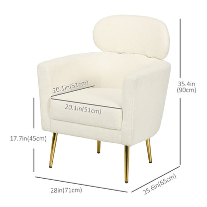 Modern Barrel Accent Chair with Headrest