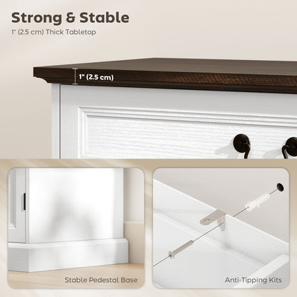 Farmhouse Engineered Wood Kitchen Buffet Cabinet