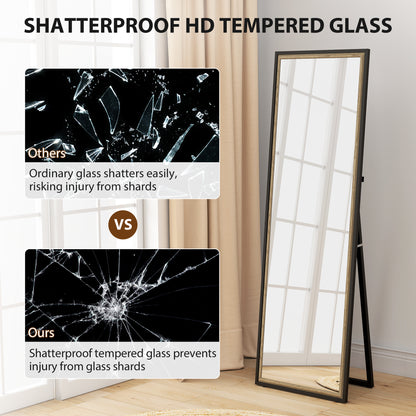 Dual-Tone Rectangle Standing Full Length Mirror
