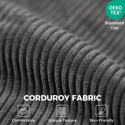 Corduroy convertible chair bed 130 cm