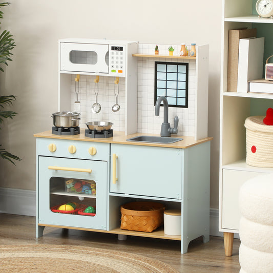 Play Kitchen for Kids with Stove, Microwave and Oven