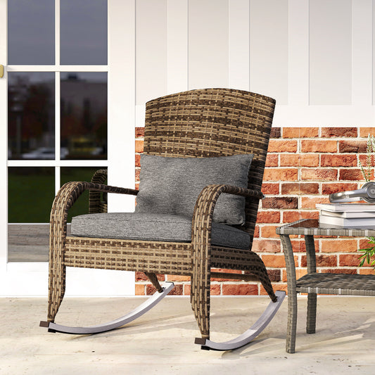 Adirondack Rocking Chair Wicker High Back