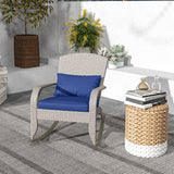 Adirondack Rocking Chair Wicker with Cushion