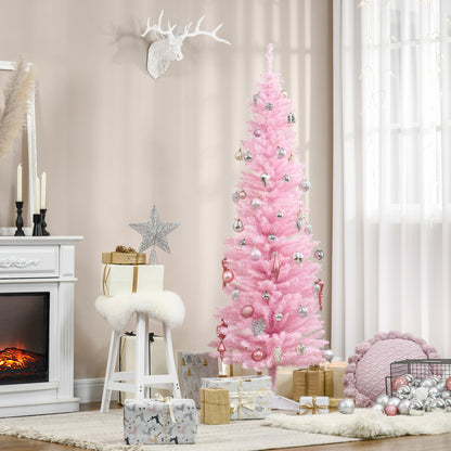 Pino de Navidad artificial delgado estilo lápiz 6 pi