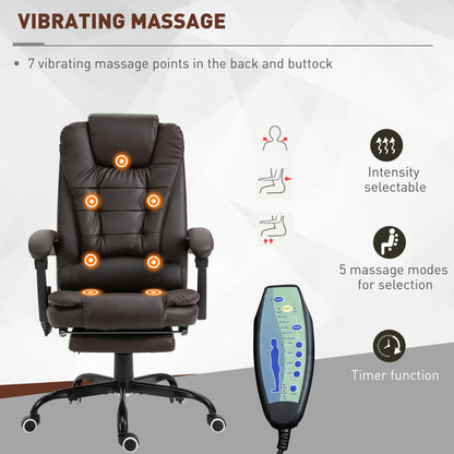 Silla de oficina de masaje reclinable con reposapiés