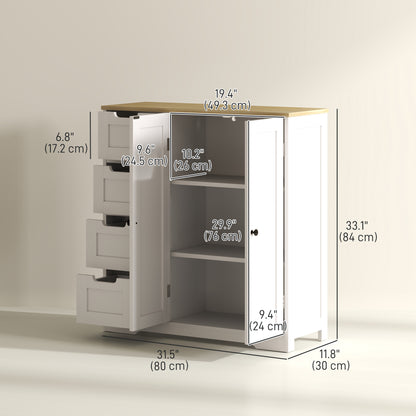 Freestanding modern bathroom floor cabinet