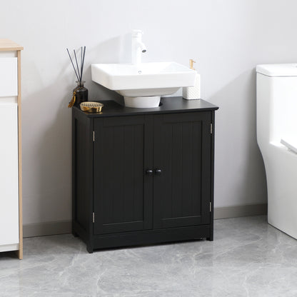 Mueble de lavabo bajo fregadero con 2 puertas y estante
