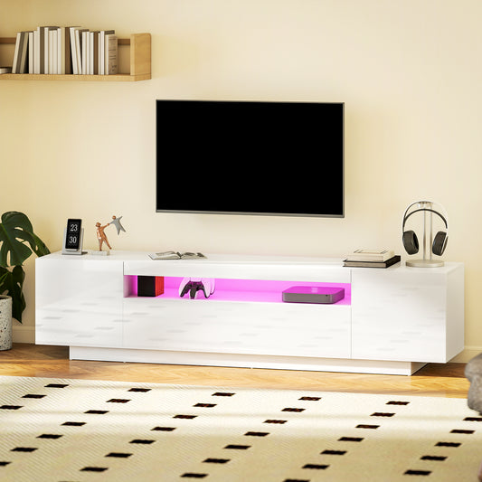 Mueble de TV con luces LED RGB para televisor de 65-85 pulgadas