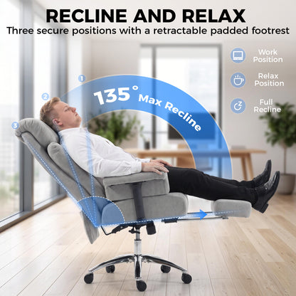 Heavy-duty big and tall ergonomic office chair