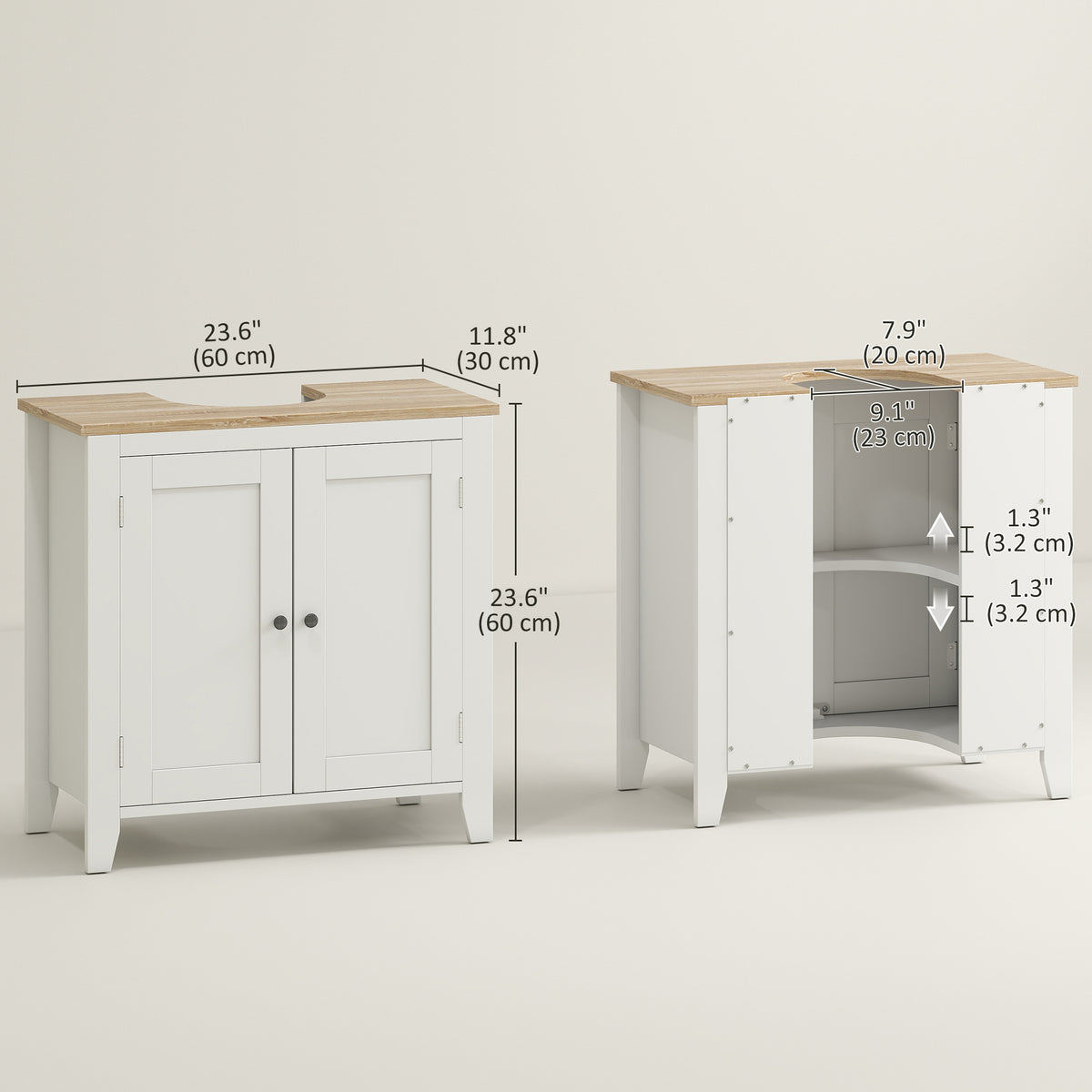 Bathroom sink vanity cabinet in wood