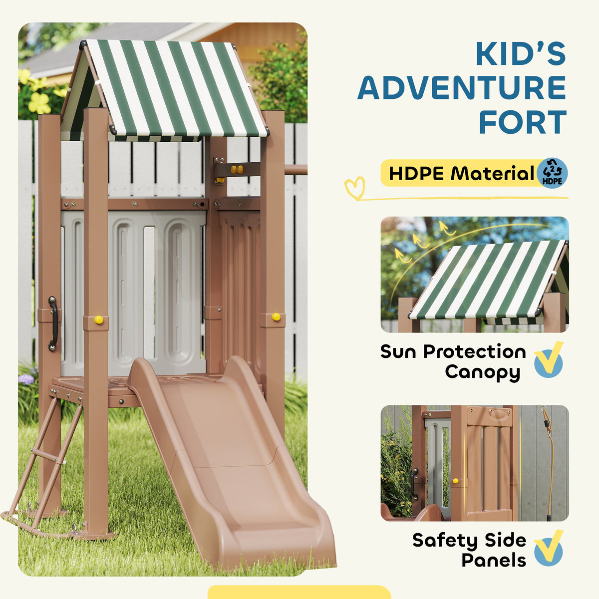 Conjunto de juegos de exterior 4 en 1 con columpio