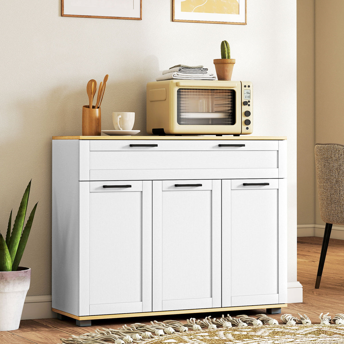 Aparador de cocina moderno con cajón