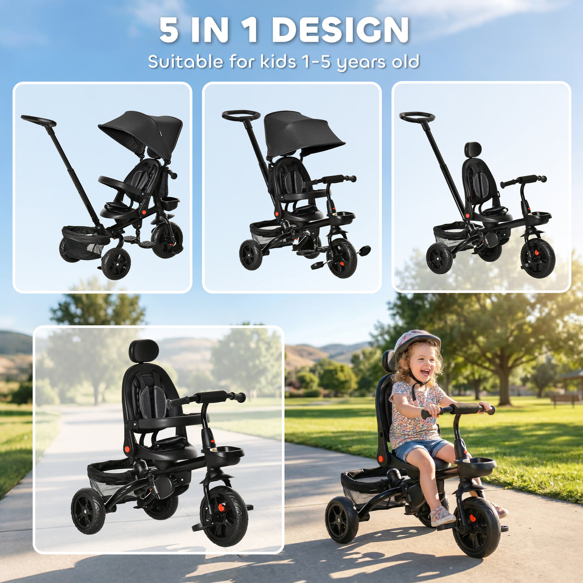 5-in-1 Growing Tricycle for Toddlers