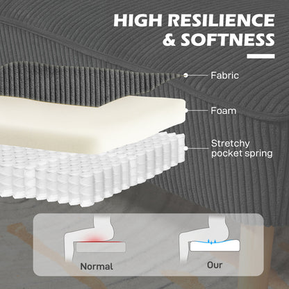 Sofa 2 seater modern upholstered rubber wood legs