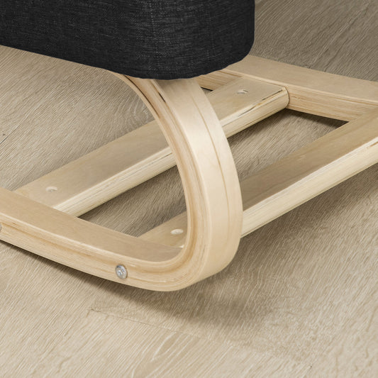 Ergonomic wooden kneeling chair for posture