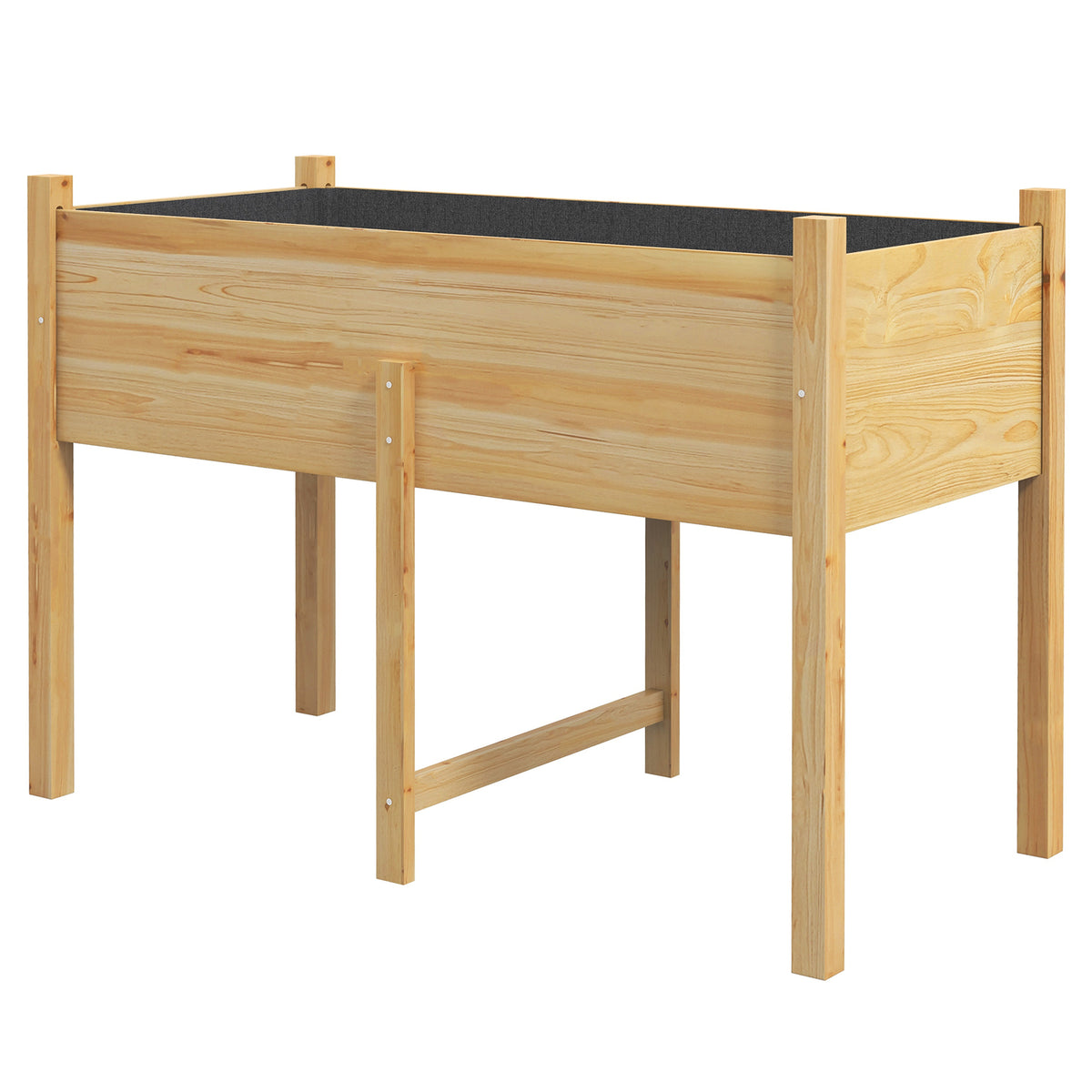 Wooden Raised Garden Planter Box with Drainage Holes