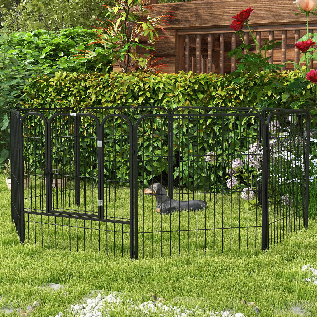 8 Panel Metal Foldable Pet Playpen