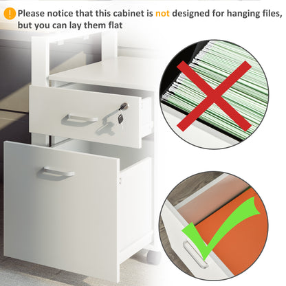 Mobile locking filing cabinet