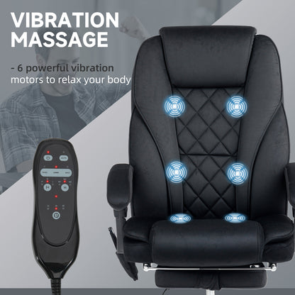 Silla de oficina de masaje reclinable con reposapiés ajustable