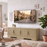 TV Stand with Fluted Doors for TVs up to 60 inches