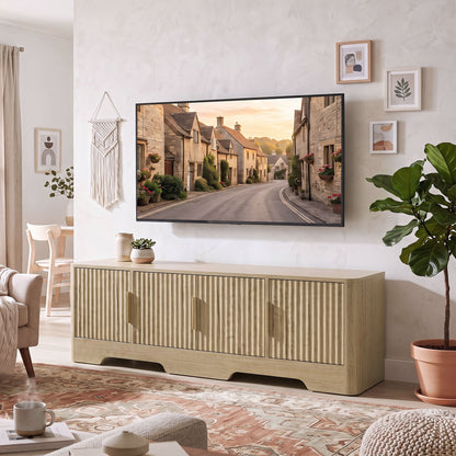 TV Stand with Fluted Doors for TVs up to 60 inches