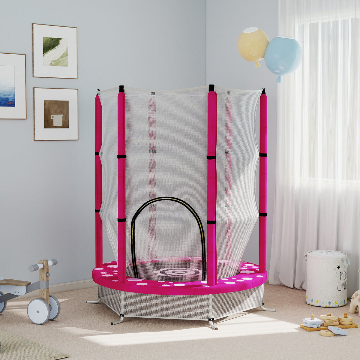Toddler Trampoline with Safety Enclosure Net