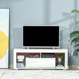 TV Stand with LED and Drawer — 140 cm
