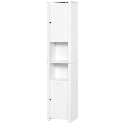 Tall freestanding bathroom storage cabinet