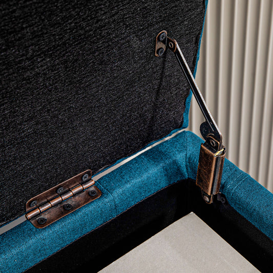 Tufted Fabric Storage Bench