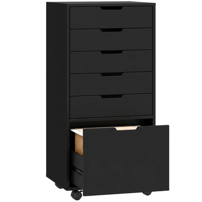 Mobile File Cabinet with Printer Stand and 5 Drawers