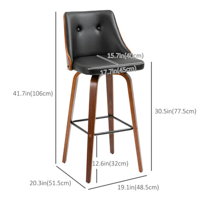 Swivel Bar Stools Tufted Counter Height Set
