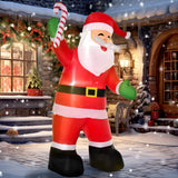 Decoración inflable de Papá Noel iluminada de 8 pies