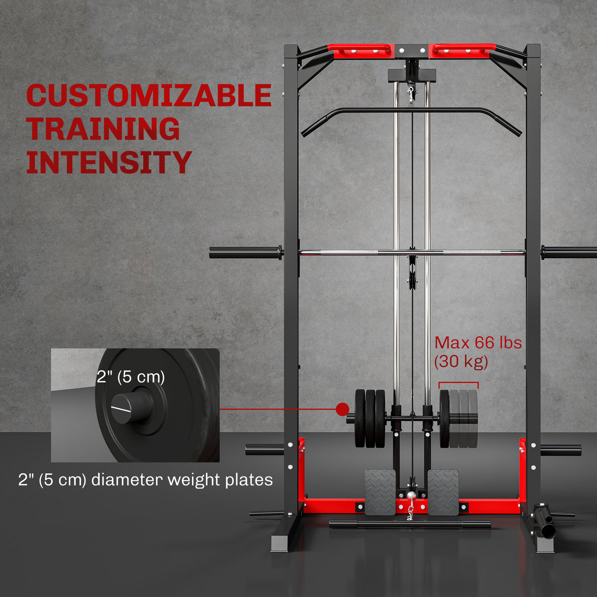 Smith Machine Power Rack with Pull Up Bar