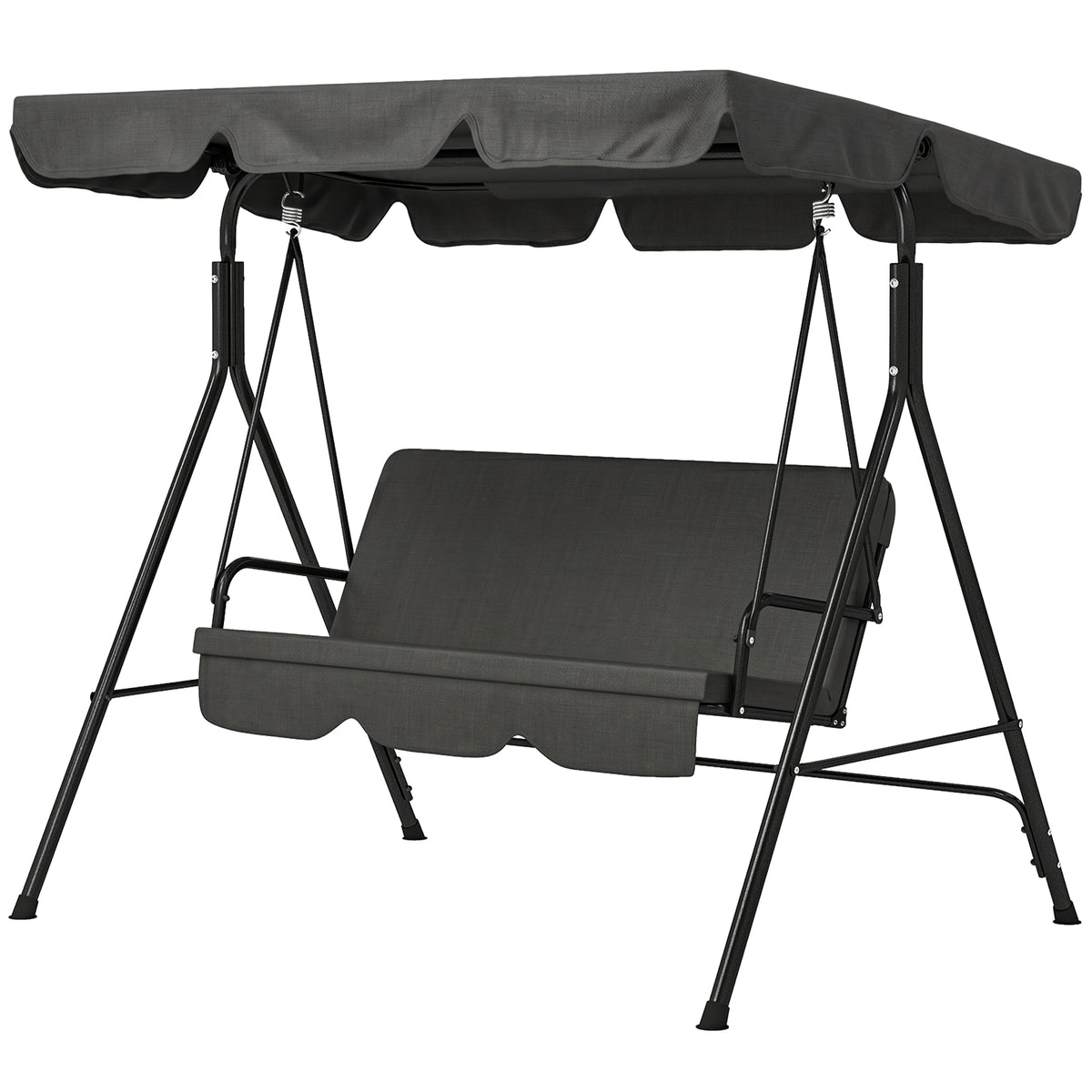 Patio Swing 3 Seater with Adjustable Canopy