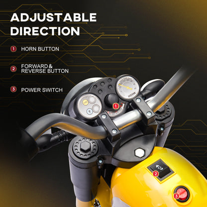 Kids Electric Dirt Bike 3-Wheel Ride-On 6V