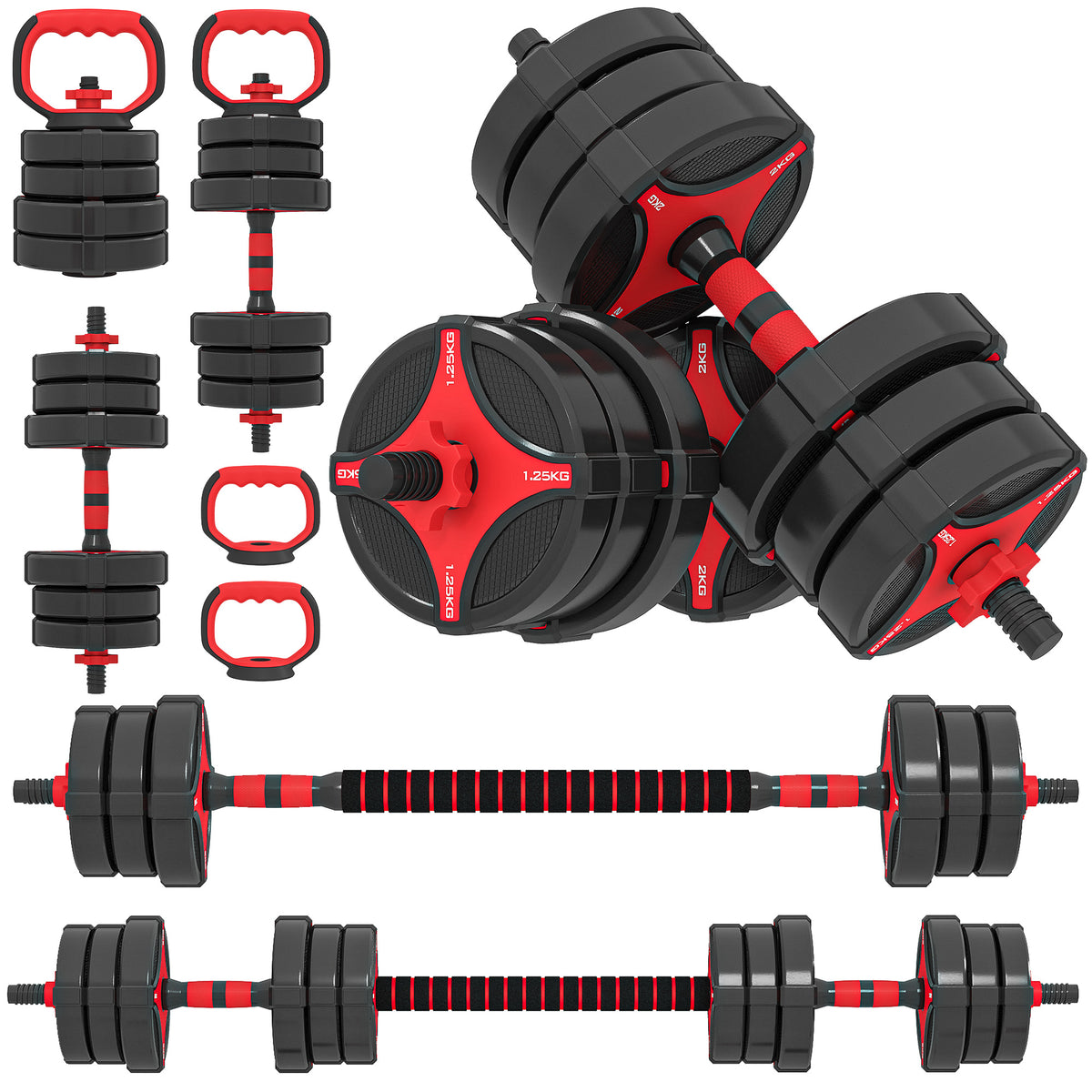 5-in-1 Adjustable Dumbbell Set 30 kg