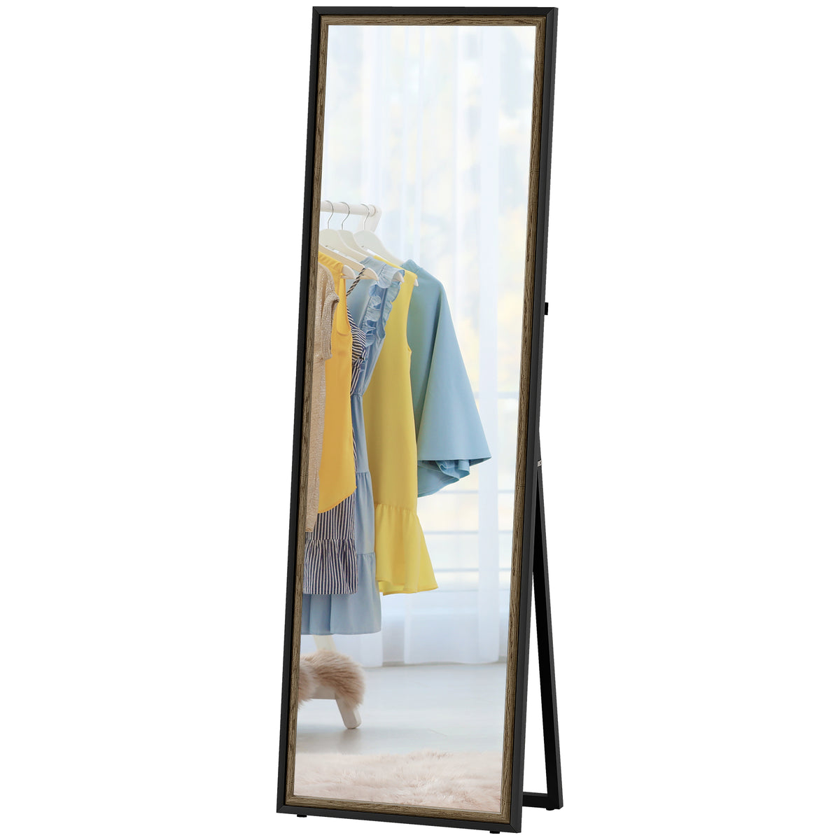 Dual-Tone Rectangle Standing Full Length Mirror