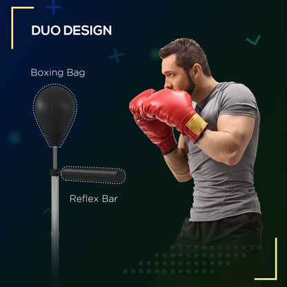 Freestanding Adjustable Punching Bag with Reflex Bar