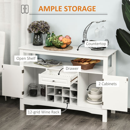 Modern kitchen buffet cabinet with wine rack
